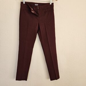 Womens Van Heusen Dress Pants Slim Fit Stretch Extensible  Maroon 6 Reg